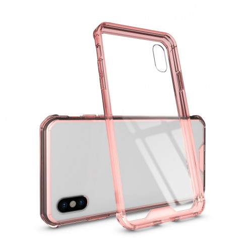 Boitier Armure Transparent Acrylique + TPU pour iPhone XS Max (Magenta) SH235M489-08