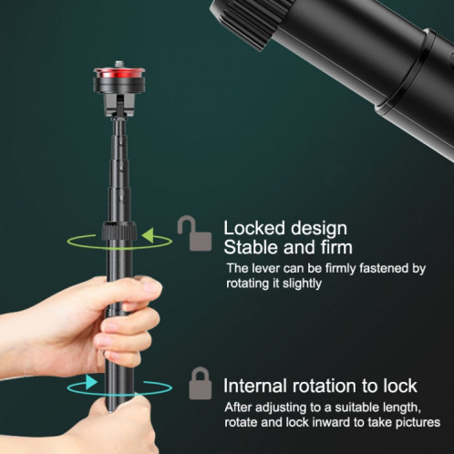 Alliage d'aluminium Téléphone mobile Bluetooth Selfie Stick Stick Live Floor Support, Hauteur: 1.8m SH697571-010