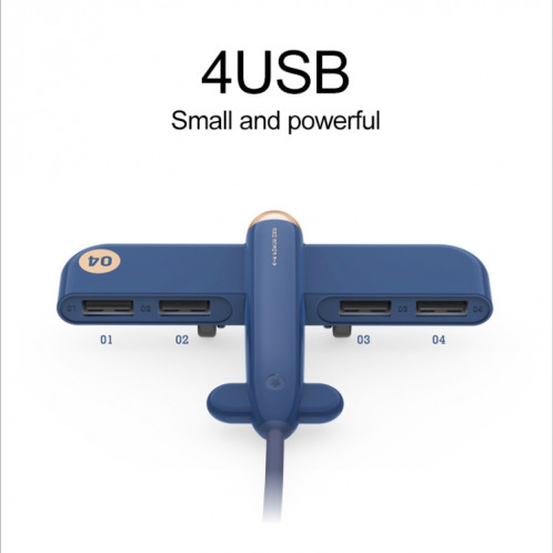 3life-308 5V 0.5A 4 Interfaces USB Air Force One Extender HUB Data Hub (Rose) SH704F665-014