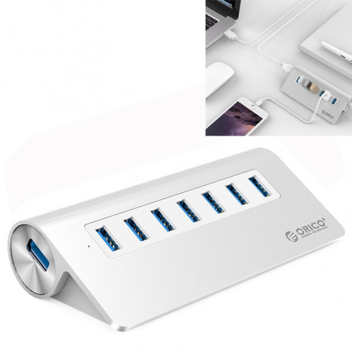 ORICO M3H7-V1 HUB alliage d'aluminium 7 ports USB 3.0 avec adaptateur secteur 30W SO96031339-09