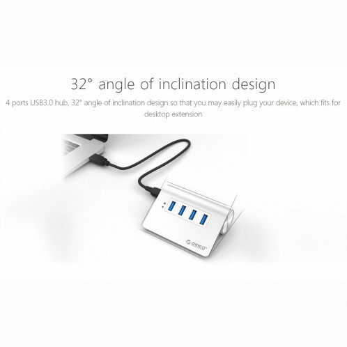 HUB ORICO M3H4-V1 en alliage d'aluminium 4 ports USB 3.0 SO9605614-09