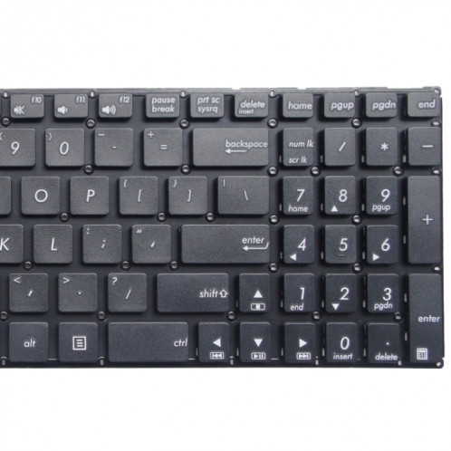 Clavier américain pour Asus X555 X555B X555D X555L X555LA X555LJ X555LB X555U X555Y (noir) SH128B620-04