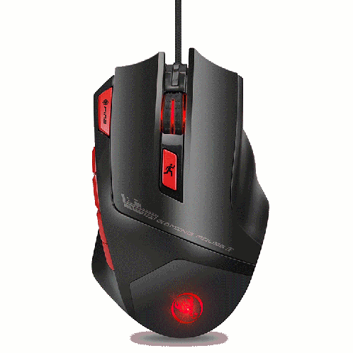 HXSJ S800 Wired Mechanical Macros Définir 9 touches programmables 6000 Gaming Mouse réglable avec éclairage LED SH59731447-012