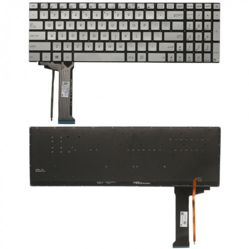 Clavier américain avec rétroéclairage pour Asus GL551 GL551J GL551JK GL551JM GL551JW GL551JX G552 G552V G552VW G552VX FZ50JX GL752VW GL742VW (argent) SH631S1738-03