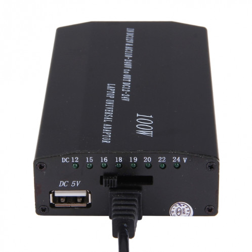 Chargeur universel pour ordinateur portable avec chargeur allume-cigare et adaptateur secteur, 8 adaptateurs secteur et 1 port USB pour Samsung, Sony, Asus, Acer, IBM, HP, DELL SL0001681-09