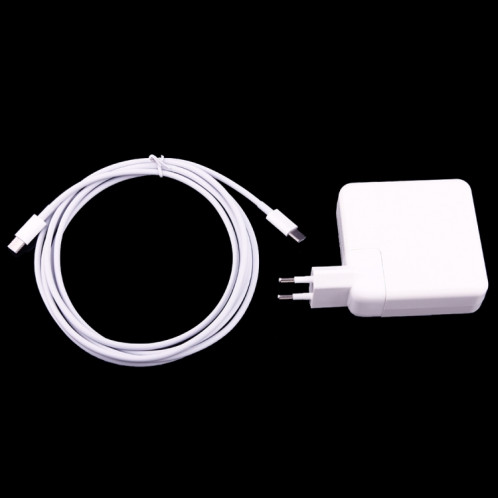 Adaptateur secteur 61W USB-C / Type-C avec 2m USB Type-C mâle vers USB Type-C câble de charge mâle, pour iPhone, Galaxy, Huawei, Xiaomi, LG, HTC et autres téléphones intelligents, appareils rechargeables, SH3007620-08
