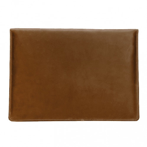 Sac pour ordinateur portable en cuir véritable universel, pour 13,3 pouces Macbook, Samsung, Lenovo, Sony, DELL Alienware, CHUWI, ASUS, HP (jaune) SS066Y1935-011