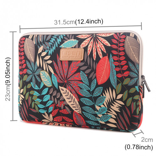 Lisen 12 pouces étui à manches de style ethnique multi-couleur Zipper porte-documents sac de transport, pour iPad, Macbook, Samsung, Lenovo, Sony, DELL Alienware, CHUWI, ASUS, HP, 12 pouces et ci-dessous Ordinateurs SH74CB436-06