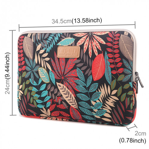 Lisen 13 pouces étui à manches de style ethnique Multi-couleur Zipper porte-documents sac de transport, pour Macbook, Samsung, Lenovo, Sony, DELL Alienware, CHUWI, ASUS, HP, 13 pouces et ci-dessous ordinateurs SH75CB1909-06