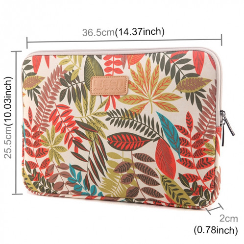 Lisen 14 pouces étui à manches de style ethnique multi-couleur sac à glissière porte-documents sac de transport, pour Macbook, Samsung, Lenovo, Sony, DELL Alienware, CHUWI, ASUS, HP, 14 pouces et ci-dessous SH76CW140-06