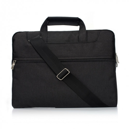 Portable Un sac à bandoulière portable Zipper épaule, pour 11,6 pouces et ci-dessous Macbook, Samsung, Lenovo, Sony, DELL Alienware, CHUWI, ASUS, HP (Noir) SP401B1488-06