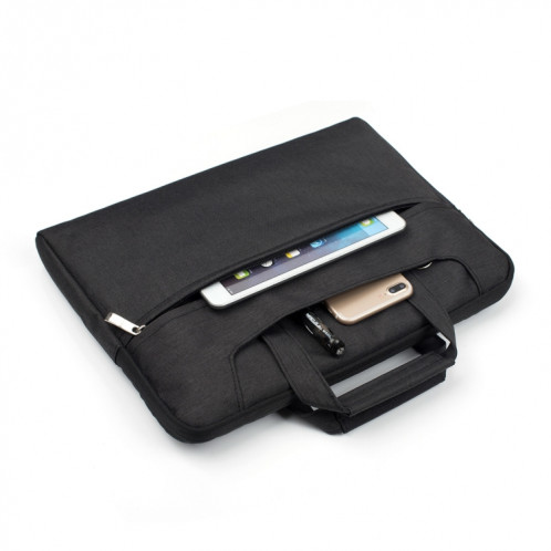 Portable Un sac à bandoulière portable Zipper épaule, pour 11,6 pouces et ci-dessous Macbook, Samsung, Lenovo, Sony, DELL Alienware, CHUWI, ASUS, HP (Noir) SP401B1488-06