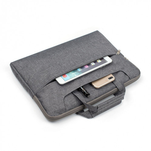 Sac à bandoulière portable pour ordinateur portable, une épaule, pour 11,6 pouces et ci-dessous Macbook, Samsung, Lenovo, Sony, DELL Alienware, CHUWI, ASUS, HP (gris) SS401H1836-06