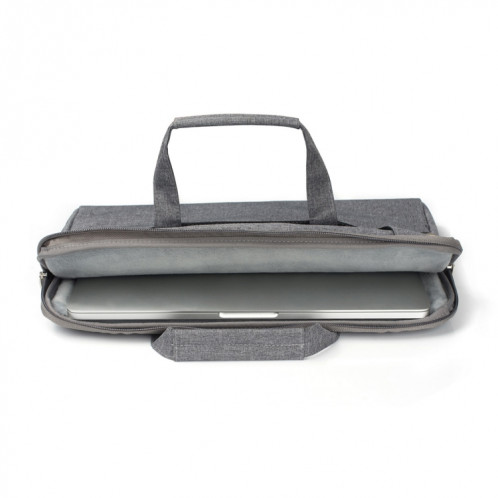 Sac à bandoulière portable pour ordinateur portable, une épaule, pour 11,6 pouces et ci-dessous Macbook, Samsung, Lenovo, Sony, DELL Alienware, CHUWI, ASUS, HP (gris) SS401H1836-06