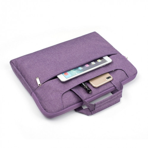 Portable Un sac à bandoulière portable Zipper épaule, pour 11,6 pouces et ci-dessous Macbook, Samsung, Lenovo, Sony, DELL Alienware, CHUWI, ASUS, HP (violet) SP401P1179-06