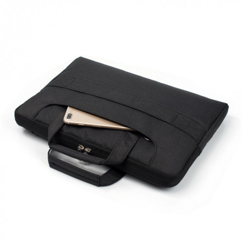 Portable Un sac à bandoulière portable Zipper épaule, pour 13,3 pouces et ci-dessous Macbook, Samsung, Lenovo, Sony, DELL Alienware, CHUWI, ASUS, HP (Noir) SP503B1269-06