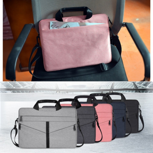 13,3 pouces respirant sac à bandoulière pour ordinateur portable ordinateur de poche portable zipper avec bandoulière (rose) SH700F1229-011