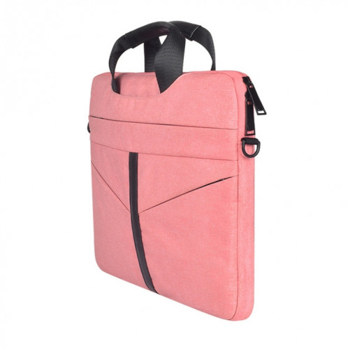 14,1 pouces respirant sac à bandoulière pour ordinateur portable ordinateur de poche zippé poche sac à bandoulière avec bandoulière (rose) SH701F1241-011