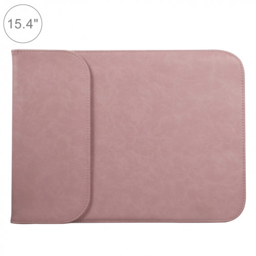 15.4 pouces PU + sac en nylon pour ordinateur portable Sac pochette pour ordinateur portable, pour MacBook, Samsung, Xiaomi, Lenovo, Sony, Dell, ASUS, HP (rose) SH653F1439-07