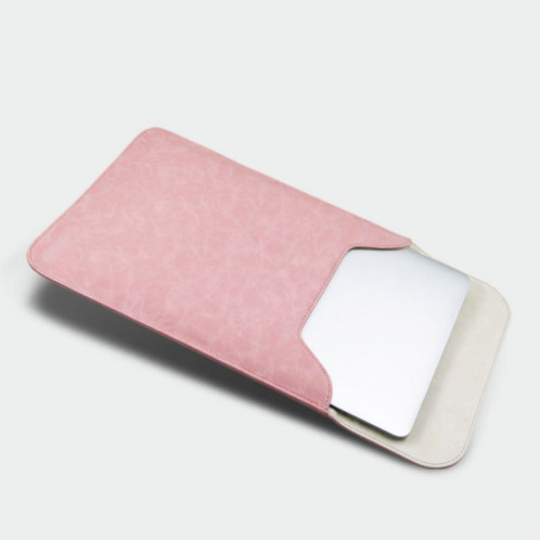 15.4 pouces PU + sac en nylon pour ordinateur portable Sac pochette pour ordinateur portable, pour MacBook, Samsung, Xiaomi, Lenovo, Sony, Dell, ASUS, HP (rose) SH653F1439-07