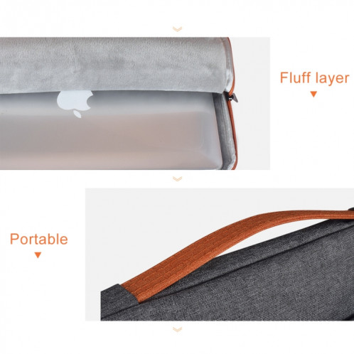 Cas de couverture de cahier de sac à main d'ordinateur portable de mode occasionnel de polyester + de nylon d'ordinateur portable de 11.6 pouces, pour Macbook, Samsung, Lenovo, Xiaomi, Sony, DELL, CHUWI, ASUS, SH656H841-012