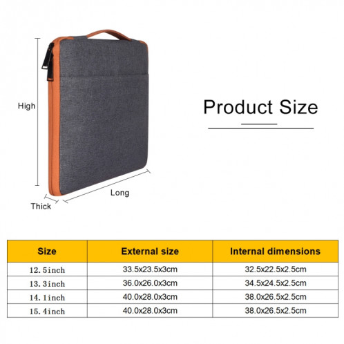Cas de couverture de cahier de sac à main d'ordinateur portable de mode occasionnel de polyester + de nylon d'ordinateur portable de 11.6 pouces, pour Macbook, Samsung, Lenovo, Xiaomi, Sony, DELL, CHUWI, ASUS, SH656H841-012