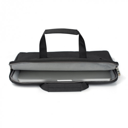 Portable Sac à bandoulière pour ordinateur portable à glissière une épaule, pour 15,4 pouces et ci-dessous Macbook, Samsung, Lenovo, Sony, Dell Alienware, CHUWI, ASUS, HP (Noir) SP005B692-06