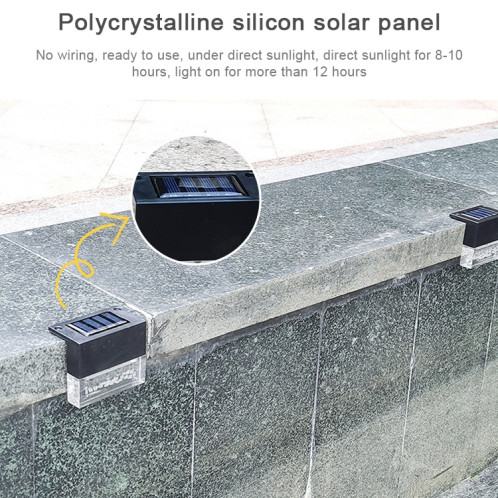 Jardin imperméable de lumière solaire de pont de 6 PCS LED / maison / allée / escaliers / mur extérieur SH0059874-09