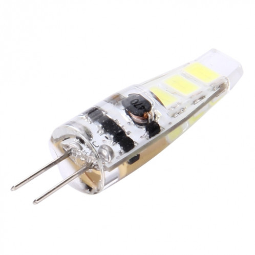 Ampoule de maïs G4 2W 100LM, 6 LED SMD 5730 Silicone, DC 12V (lumière blanche) SH71WL1422-07