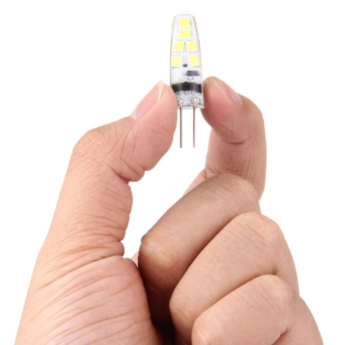 Ampoule de maïs G4 2W 180LM, 12 LED SMD 2835 Silicone, DC 12V, petite taille: 4.1x1x1cm (lumière blanche) SH94WL77-07