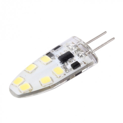G4 2W 180LM ampoule de maïs, 12 LED SMD 2835 silicone, DC 12V, grande taille: 3.9x1.4x0.9cm (lumière blanche) SH95WL799-07