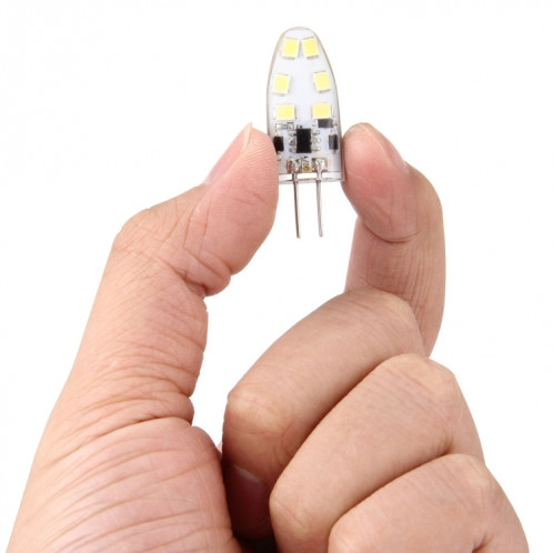 G4 2W 180LM ampoule de maïs, 12 LED SMD 2835 silicone, DC 12V, grande taille: 3.9x1.4x0.9cm (lumière blanche) SH95WL799-07