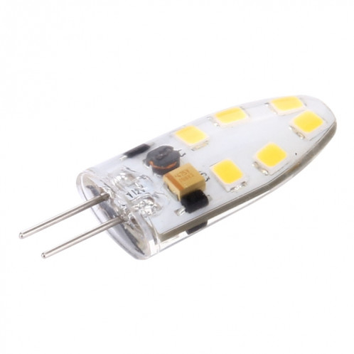 G4 2W 180LM ampoule de maïs, 12 LED SMD 2835 silicone, DC 12V, grande taille: 3.9x1.4x0.9cm (blanc chaud) SH95WW216-07