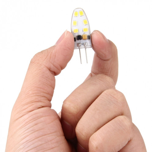 G4 2W 180LM ampoule de maïs, 12 LED SMD 2835 silicone, DC 12V, grande taille: 3.9x1.4x0.9cm (blanc chaud) SH95WW216-07
