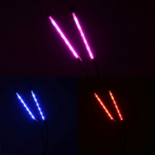 Lampe de croissance à DEL à synchronisation à pince USB double tête 18W, SMD 5730 bleue 460NM + 630NM Lampe à spectre complet rouge, CC 5V SH0194261-012