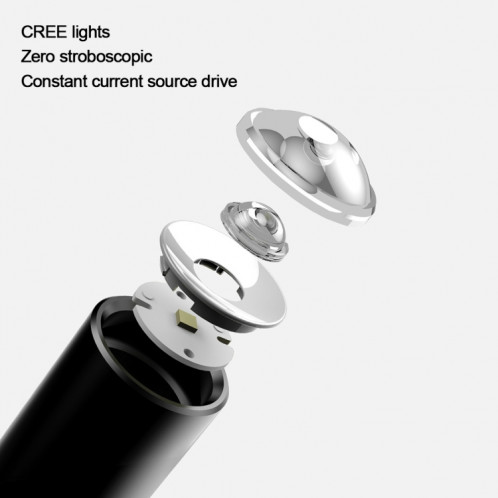 Lampe de poche à DEL zoomable BEEBEST 10W de Xiaomi, lampe de poche LED CREE XP-L 1000 LM avec luminosité réglable sur 2 niveaux et 2 modes (lumière blanche) SX96WL1393-08