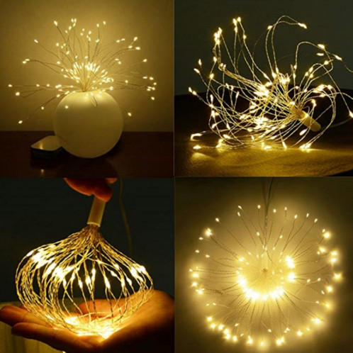 Lumière de ficelle de fil de cuivre de feux d'artifice de boule de feu de Dimmable de 30cm, 150 LED batterie boîte LED décorative avec télécommande (lumière colorée) SH99CL1312-011