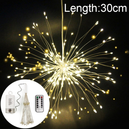 Guirlande lumineuse en feu de cuivre de 30 cm de feux d'artifice dimmable de 30cm de boule de cuivre, boîte de piles de 150 d SH99WL1329-011
