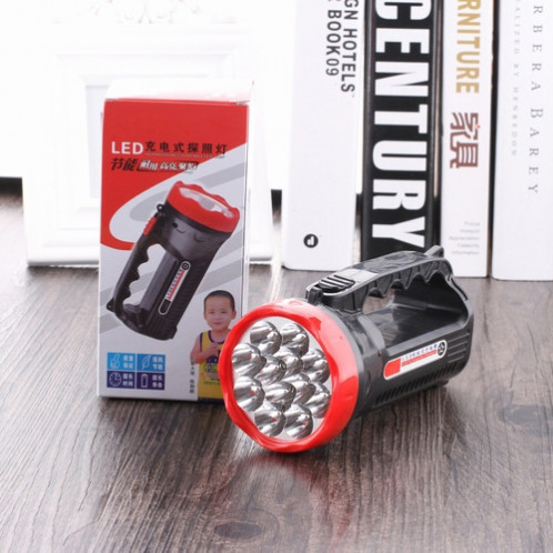 5W 9 LEDs Lampe de poche forte rechargeable à 2 modes pour l'extérieur SH020480-07