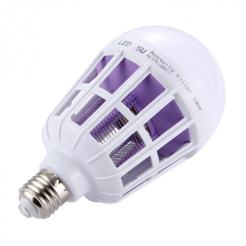 E27 15W lumière blanche + 365 NM violet lampe moustique ampoule tueur, insectes parasites des insectes volants Rejeter Zapper LED boule forte lumière, AC 175-265V SH45WL290-09