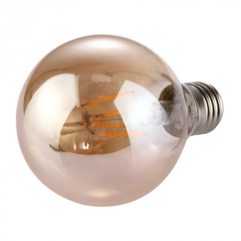 G80 E27 4W Tawny Rétro lumière LED filament blanc chaud, 4 LEDs 380 LM 2300K ampoule économie d'énergie, AC 85-265V SH64WW1880-09
