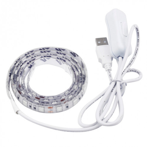Lumière de corde USB de 50cm 3W, Epoxy IP65 étanche 30 LED 5050 SMD avec 1m de câble de commutateur étendu, large: 10mm (lumière blanche) SH74WL799-010