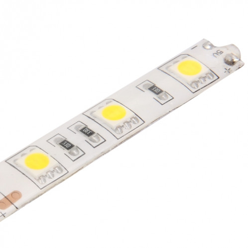 Lumière de corde USB de 50cm 3W, Epoxy IP65 étanche 30 LED 5050 SMD avec 1m de câble de commutateur étendu, large: 10mm (lumière blanche) SH74WL799-010
