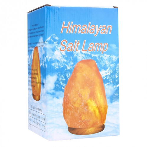 2W E14 Grande lampe de sel Himalayan modulable Crystal Rock Lampe de bureau Lampe de bureau Lampe de nuit avec base en bois et ampoule et interrupteur, grande taille Poids 3-5KG, AC 220V S204781-013