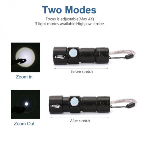 Lampe de poche torche rechargeable ultra-lumineux à LED SH0564499-011