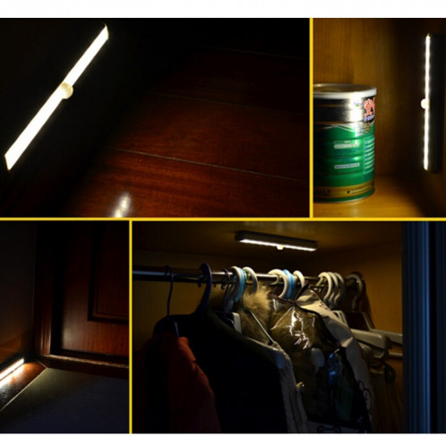 Veilleuse LED à détecteur de mouvement USB0406, 100LM, rechargeable, 3000-3500K, 3 modes de commutation SH50WW479-012