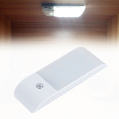PIR Capteur de mouvement du corps humain Lumière blanche LED Night Light, 1W 12 LED 240 LM Charge USB, Distance du capteur: 3m, DC 5V SH71WL168-010