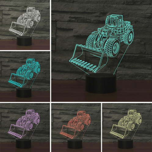 Lampe de table lumineuse colorée de la vision LED de la forme 3D d'excavatrice, version à télécommande de fissure SH0886480-06
