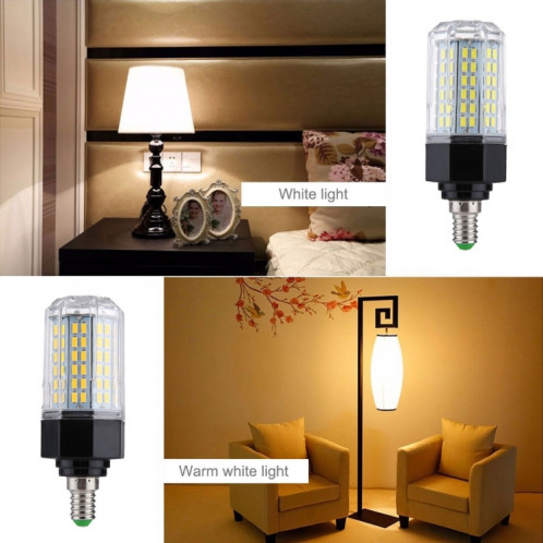 E14 112 LED 12W lumière de maïs blanc chaud LED, SMD 5730 ampoule à économie d'énergie, AC 110-265V SH07WW1334-08