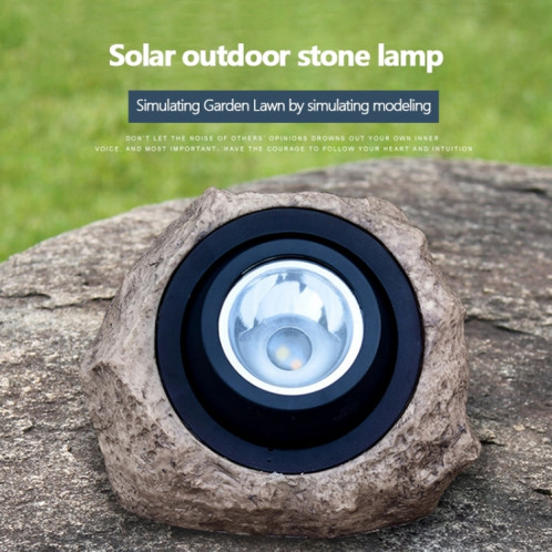 Lampe de pelouse de jardin extérieure étanche IP65 de lumière LED du projecteur en pierre simulée à énergie solaire SH0986534-013